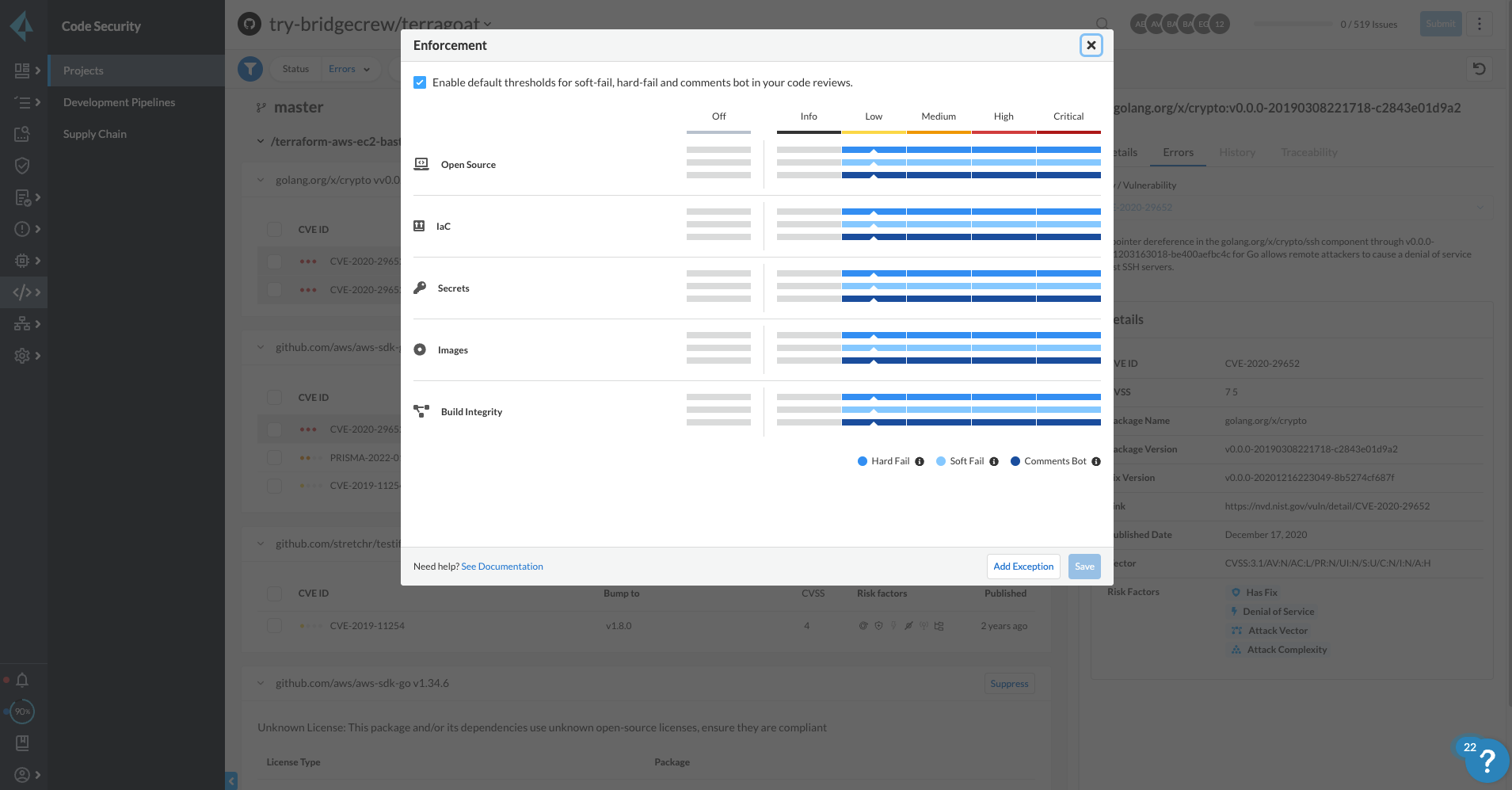 Prisma Cloud Code Security screenshot