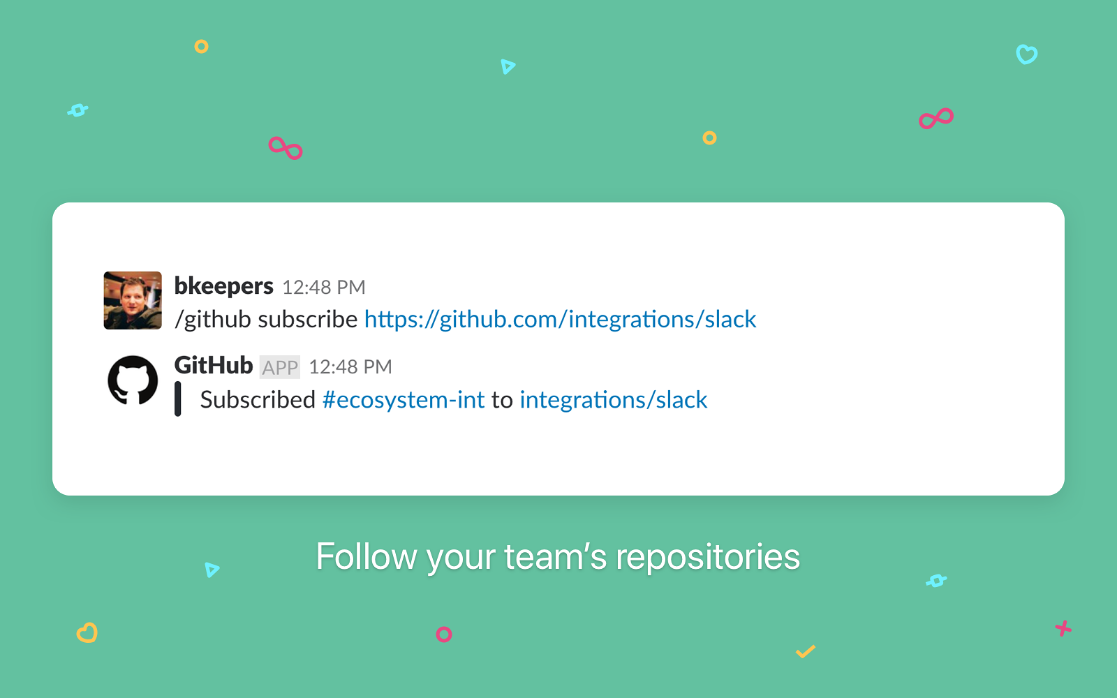 Slack + GitHub screenshot