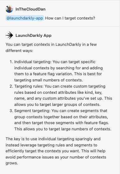 LaunchDarkly for GitHub Copilot screenshot