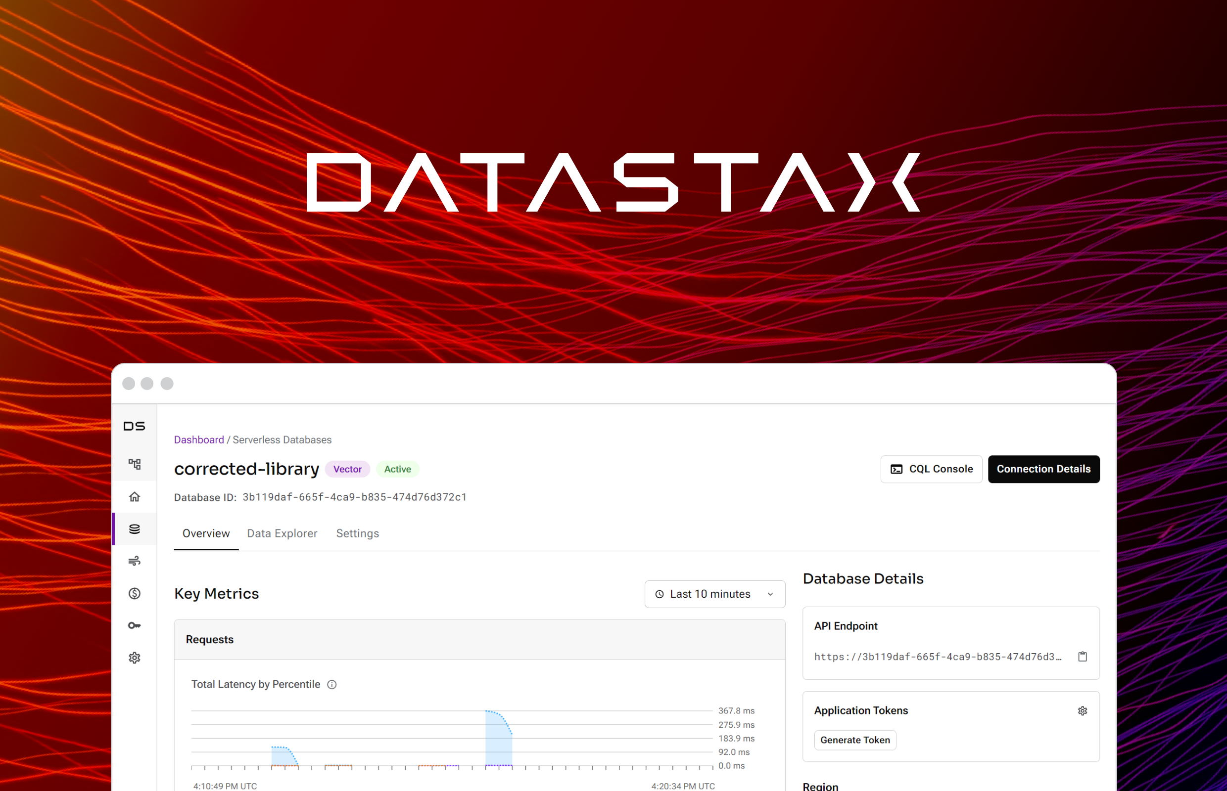 DataStax screenshot