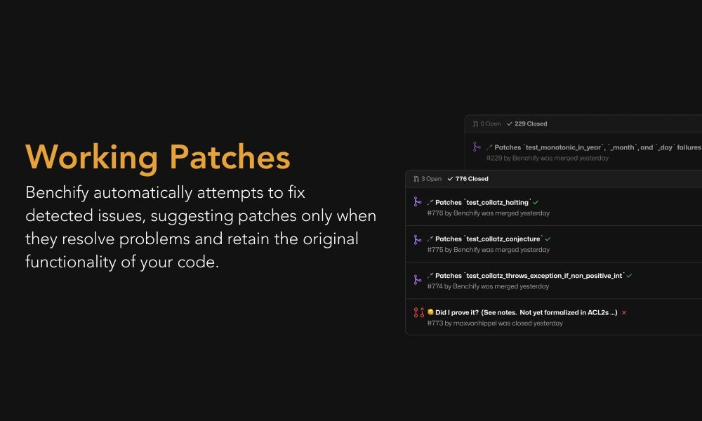 Benchify (YC S24) screenshot