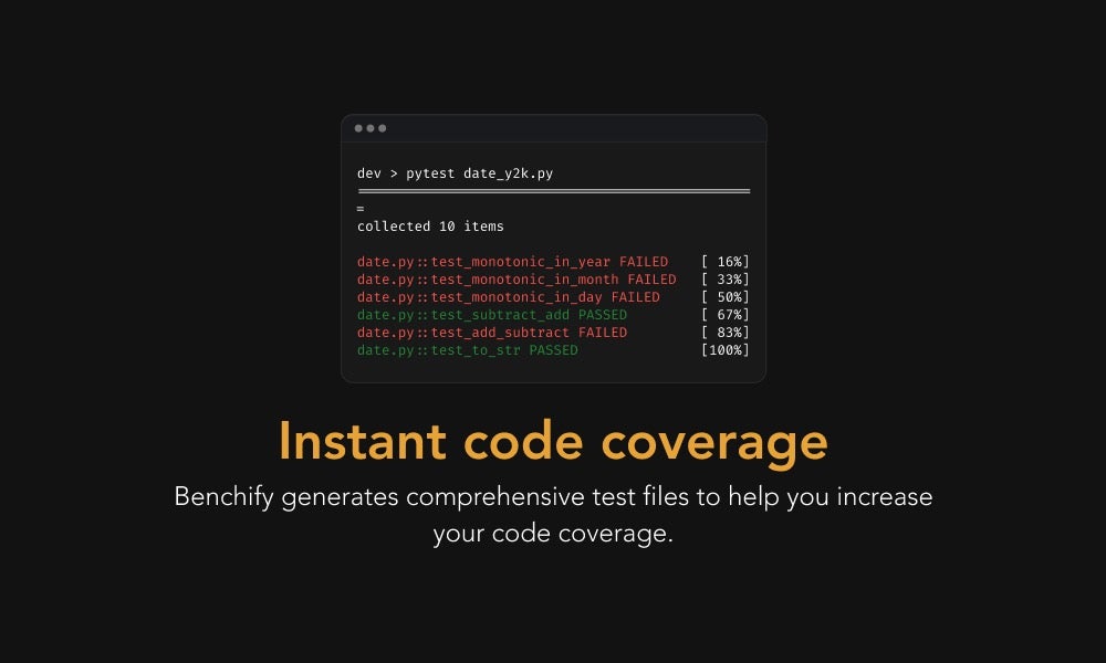 Benchify (YC S24) screenshot