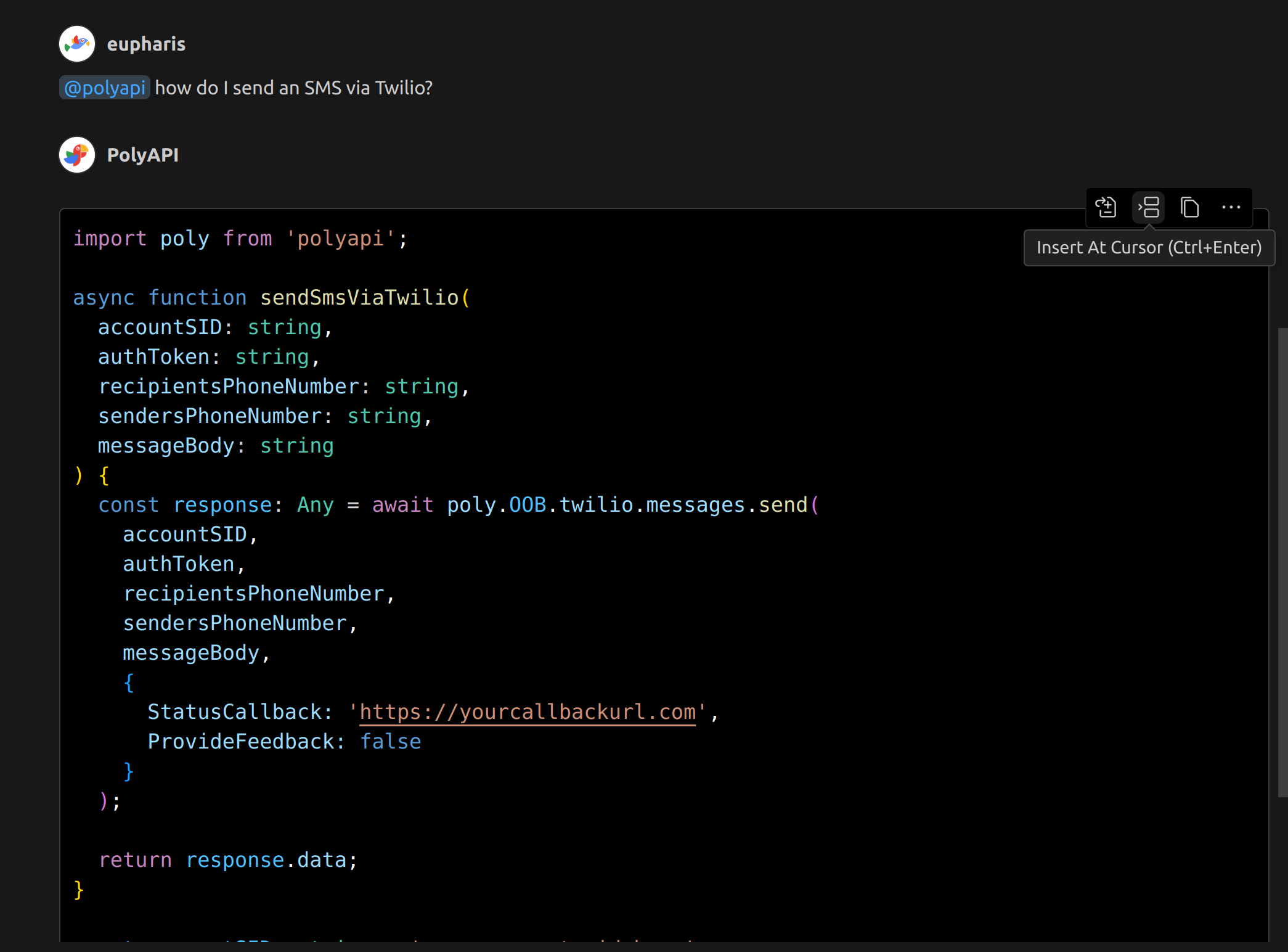 PolyAPI screenshot