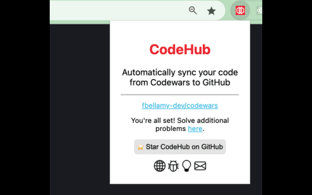 CodeHub-Extension screenshot