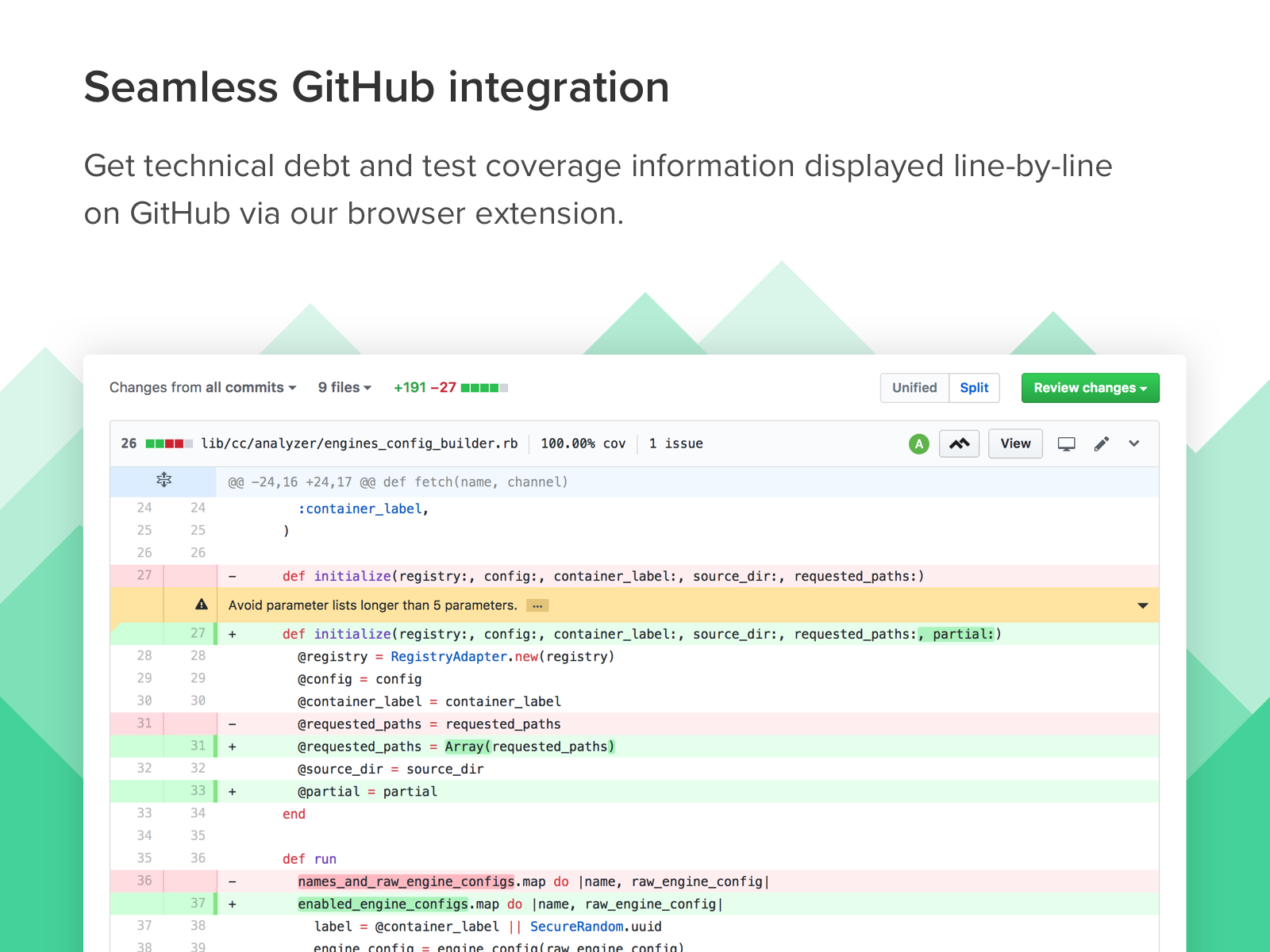 Code Climate screenshot