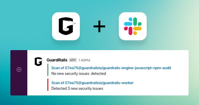 Get GuardRails vulnerability alerts right in your Slack channels.