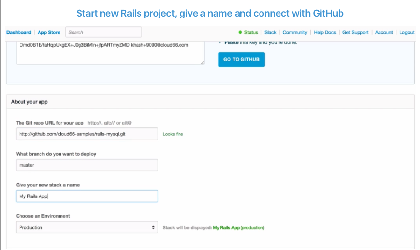 Cloud 66 for Rails screenshot