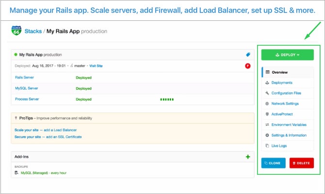 Cloud 66 for Rails  screenshot