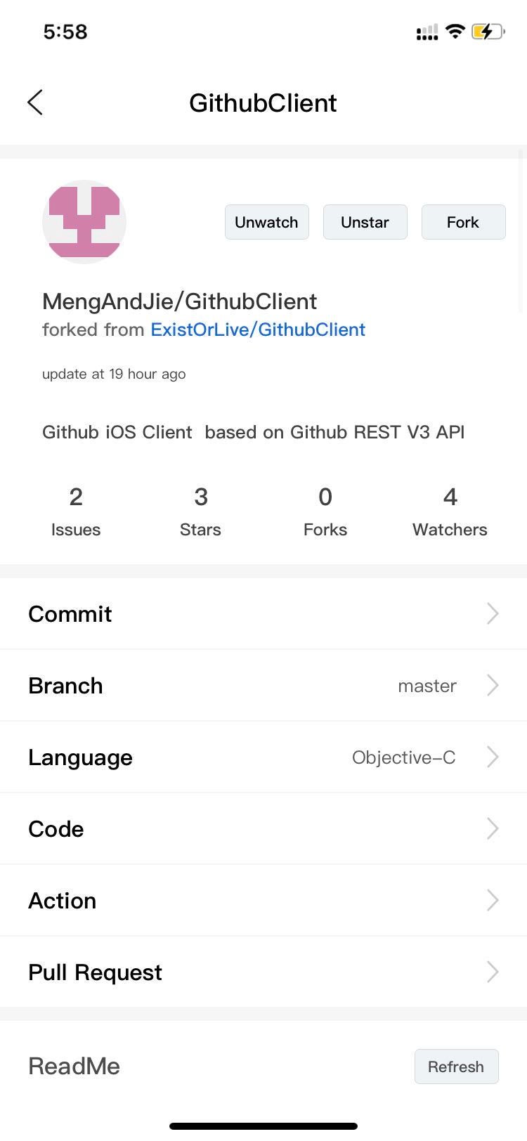 ZLGithubClient screenshot