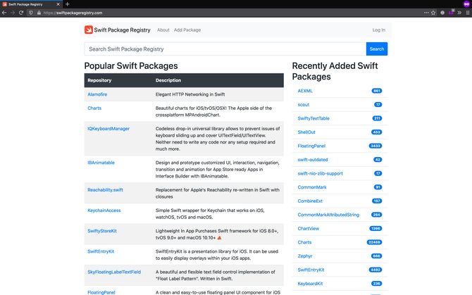 Swift Package Registry