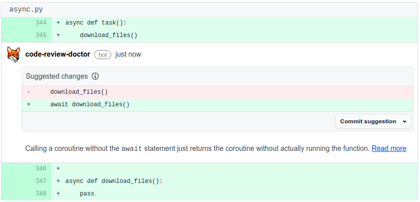 Code Review Doctor screenshot