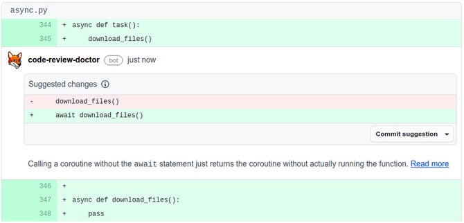 Code Review Doctor screenshot