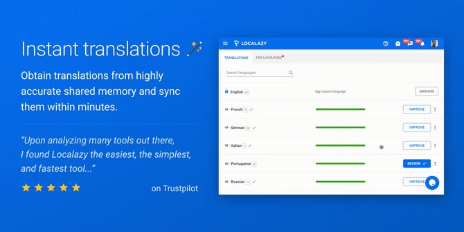 Instant translations for your app.