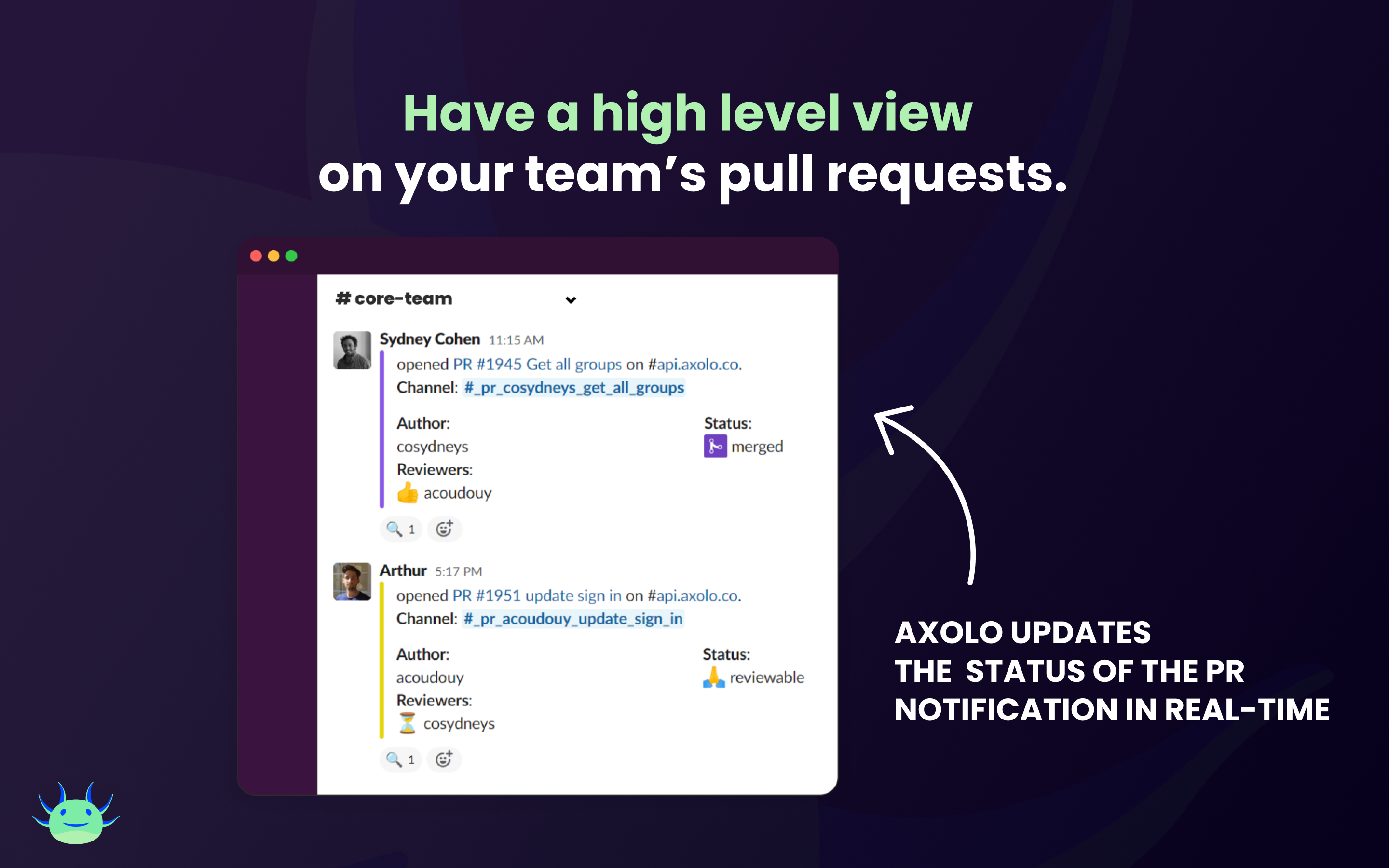 Axolo for Slack screenshot