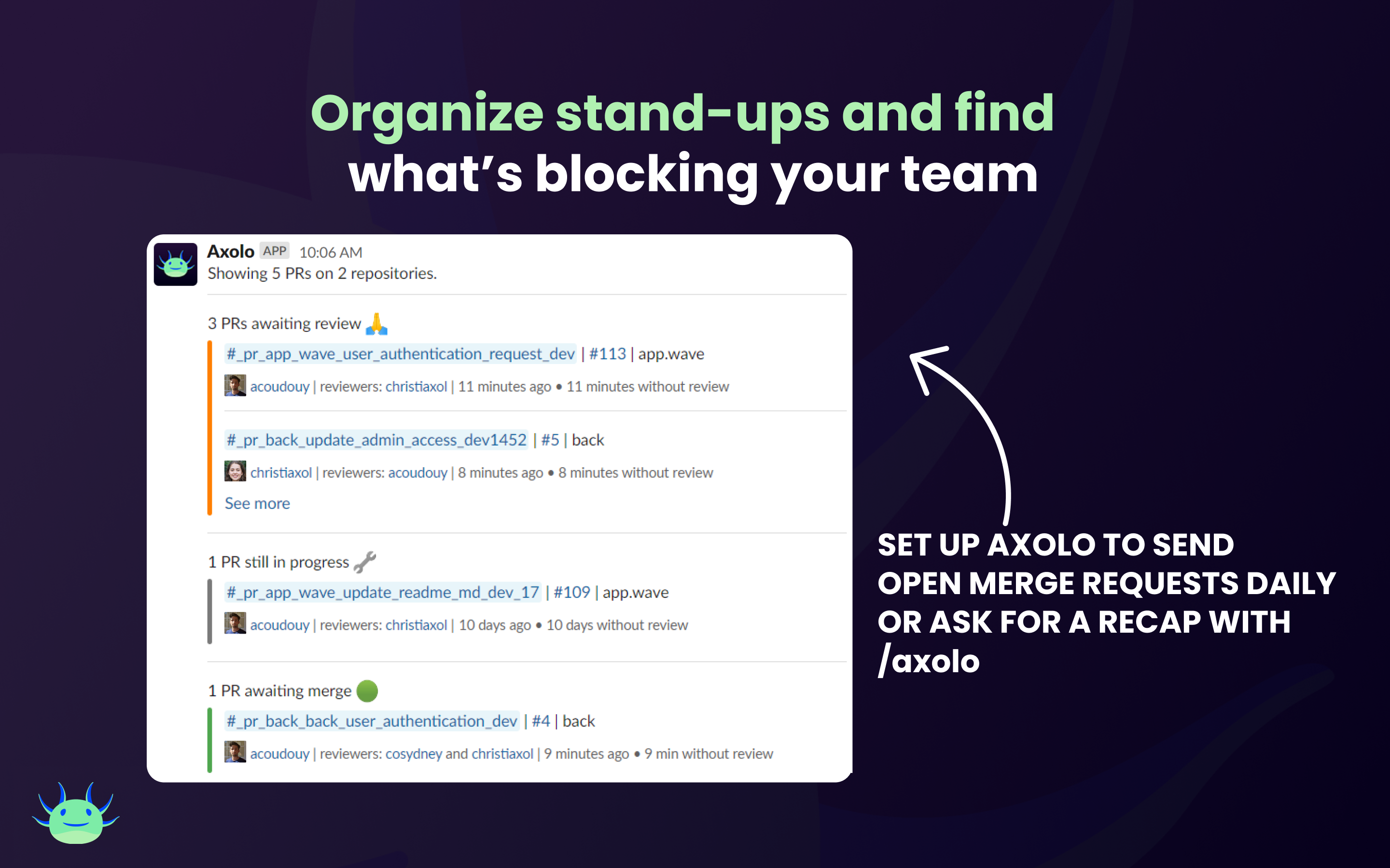 Axolo for Slack screenshot